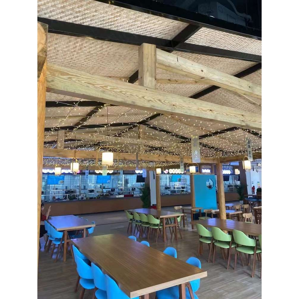 xyt装修竹席墙面装饰吊顶民宿酒店农家乐复古竹编席墙面装修工地