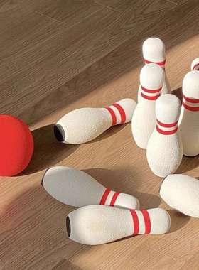 nbr白色大号儿童保龄球套装 幼儿园趣味运动会 室内团建互动道具