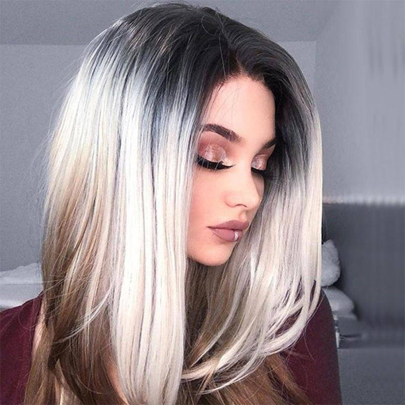 跨境wish热销货源时尚中分小长卷发化纤头套时尚假发欧美女士,美发护发/假发,日常整顶假发,淘宝优惠券,粉丝福利购,淘宝优惠卷