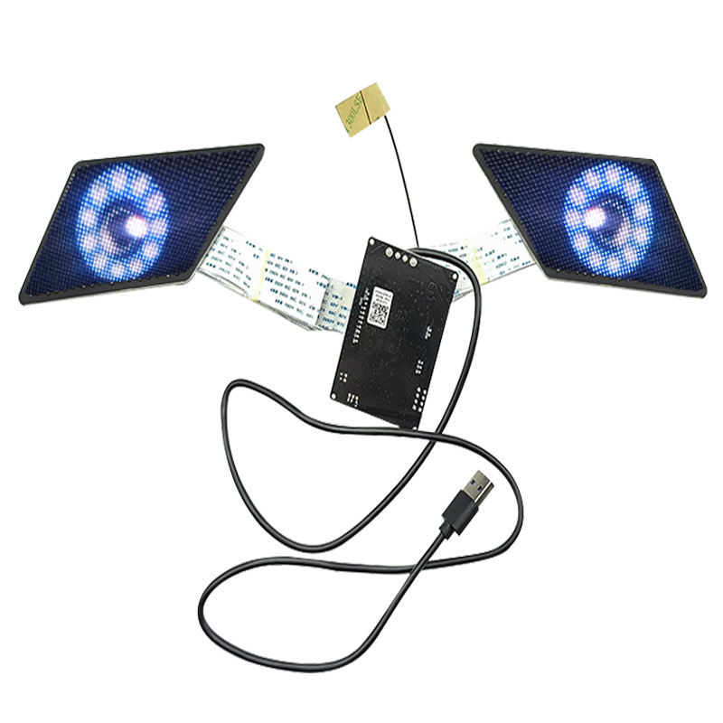 厂家新款智能app手机通用控制恶魔眼汽车led大灯摩托车总成改装