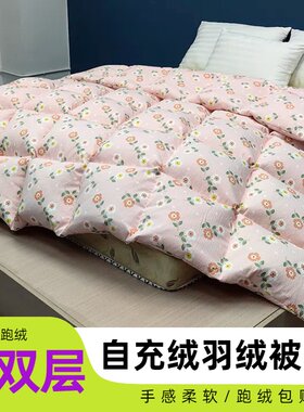 双层加内胆自充羽绒被被壳