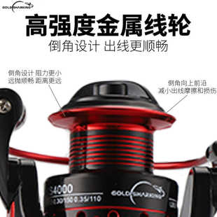 纺车轮渔轮全金属渔线轮鱼线轮海杆轮锚鱼轮远投轮鱼轮渔具