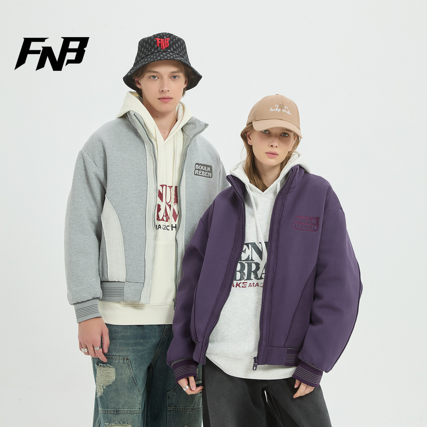 FNB潮牌立90鸭绒领羽绒服男女休闲运动风短款加厚外套冬季新款