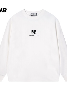 FNB潮牌2025秋冬基础内搭卫衣字母美式百搭宽松穿搭卫衣长袖T恤男