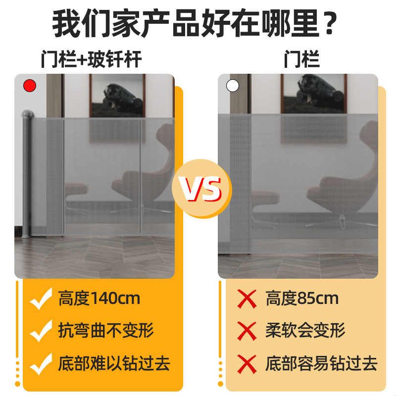 宠物围栏免打孔防猫隔离网防护栏栅栏杆儿童门栏室内家用阻拦挡板图片