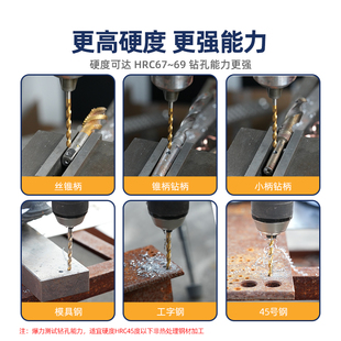 迪跃M42麻花钻头高钴不锈钢钻头钛合金304专用含钴8%打孔模具钢铁