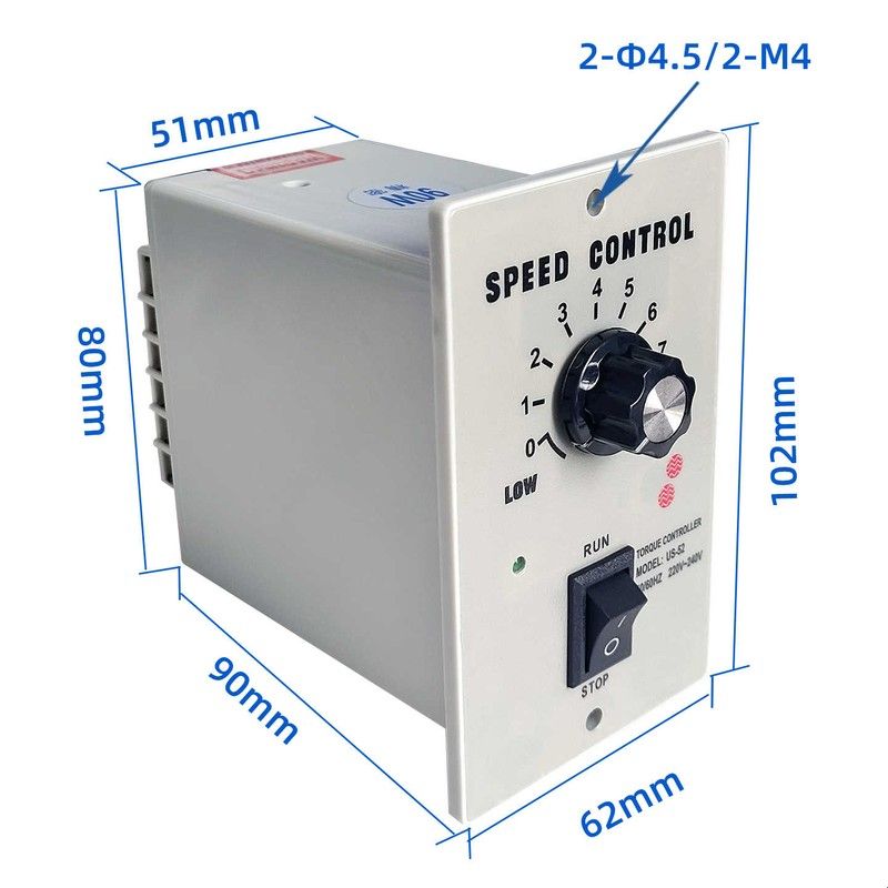 台力精密款白色交流电机调速器220V6W90W120W正反转US-52控制器图片