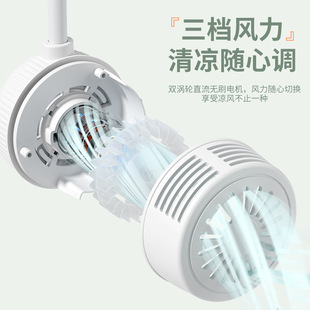 户外运动涡轮无叶挂脖小风扇 折叠挂脖风扇静音usb充电式