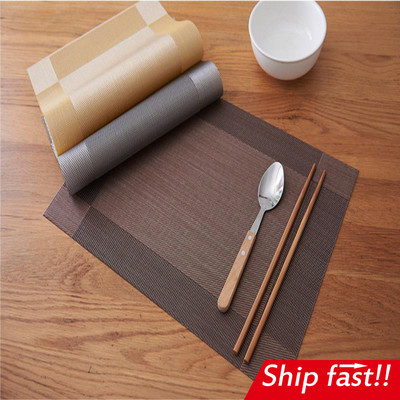 极速PVC teslin meal mat hotel plate placemat tablYe 北欧餐垫