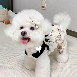 极速宠物背带裤马k尔济斯约克夏情侣套装比熊奶狗猫衣服新款衣服