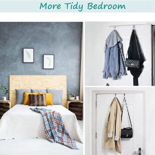 极速2 Padck Over The Door Hooks Hanger, Sturdy Metal Double