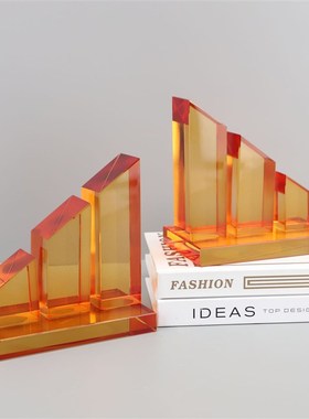 极速北欧创意水晶书挡样板房售楼部卧室厨房客Q厅餐厅桌面玄关饰