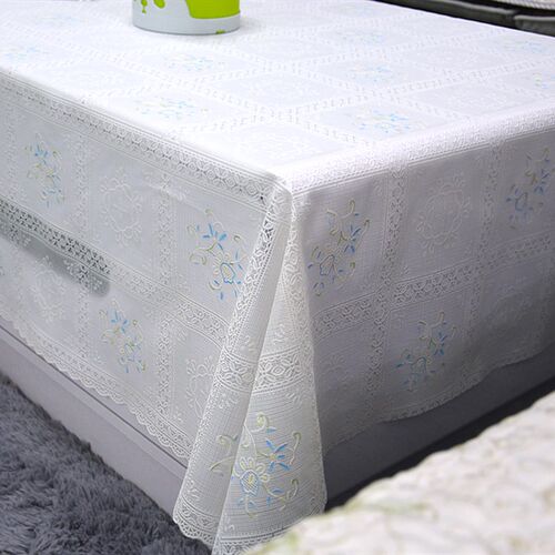 极速订做塑料防水l防烫免洗防油纯白素色桌布小清新方桌台布正方