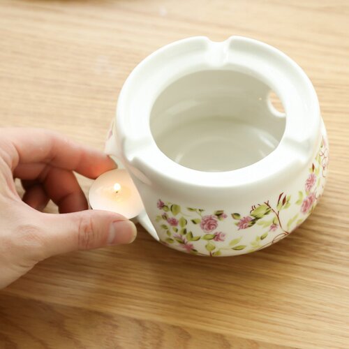 新品陶瓷花茶壶 花茶具花t茶杯玻璃家用水果花果茶壶耐热蜡烛加热