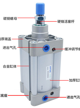 极速亚德客标准气缸SAI32/SI40/50/63X175XG200X250X300X350X400S