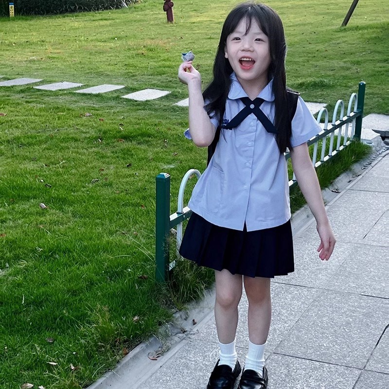 极速泰国泰式少儿校服女孩jk套装夏季幼儿园中小学U生学院风毕业