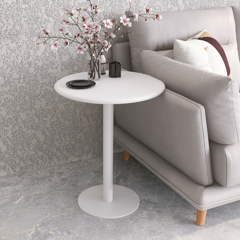 网红餐桌奶茶店咖啡桌吧台小圆桌子会议洽谈接待桌椅沙发边几角几