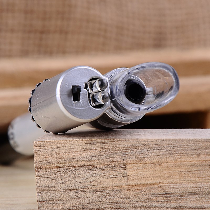 100倍50倍笔式带LED光高倍高清放大镜便携式带读数刻度显微镜25倍