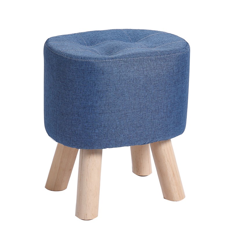 北欧简约实木小板凳换鞋凳矮凳床尾凳小凳子布艺椭圆凳儿童小椅子