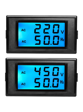 发电机数显电压表频率表单相110v2w20v三相380v50hz测试仪D69-208