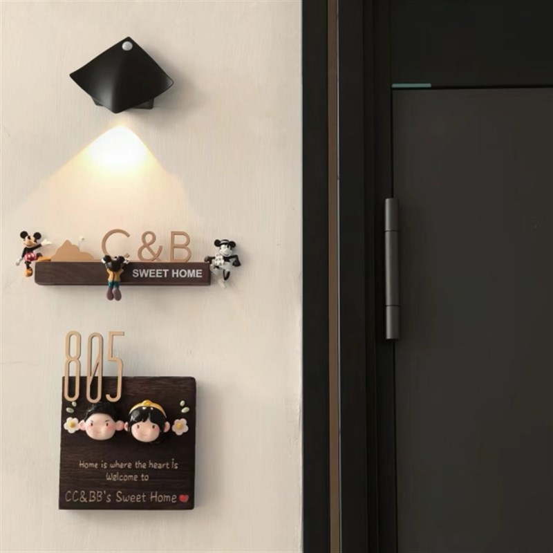 定制门牌号高级感家用入户门欢迎回家乔迁门定制装饰挂牌创意订制