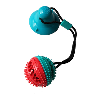 狗狗耐咬玩具宠物磨牙吸盘互动大型犬拉扯球金毛解闷吸地球漏食球