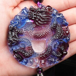 新款汽车挂件创意琉璃龙车内挂饰保平安符后视镜吊坠车载小车饰品