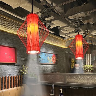 火锅店餐饮吊灯烧烤小吃面馆特色创意灯餐厅过道走廊门头装饰灯笼