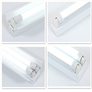 t8led灯管支架全套1.2米单管双管带罩平盖家用老式灯架日光灯光源