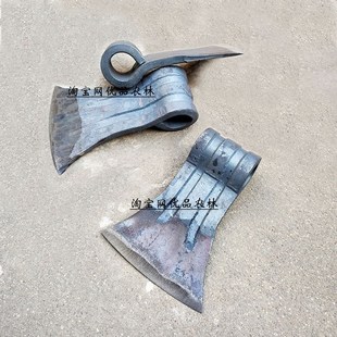劈柴斧弹簧板斧头纯手工锻打户外采伐砍柴劈柴工具汽车弓子板斧头
