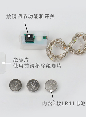 1米LED灯串摆摊花束材料蛋糕装饰小彩灯灯串闪灯满天星灯串星星灯