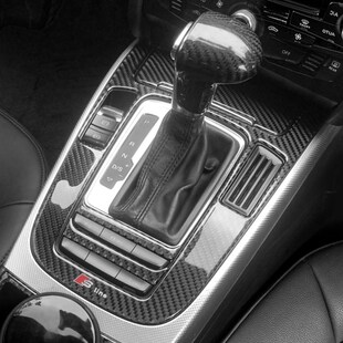 Q5中控档位改装 饰贴老款 内饰件 A5碳纤维排挡面板装 适用于奥迪A4L