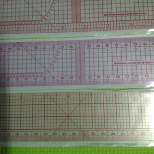多功能放码尺服装打版制版直尺内置刻度直尺55CM多功能B尺A尺C尺