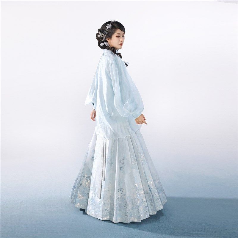 月渺境[霜雪]马面裙套装女2025新款国风新中式汉服明制成人半身裙,女装/女士精品,汉服半身裙,淘宝优惠券,粉丝福利购,淘宝优惠卷