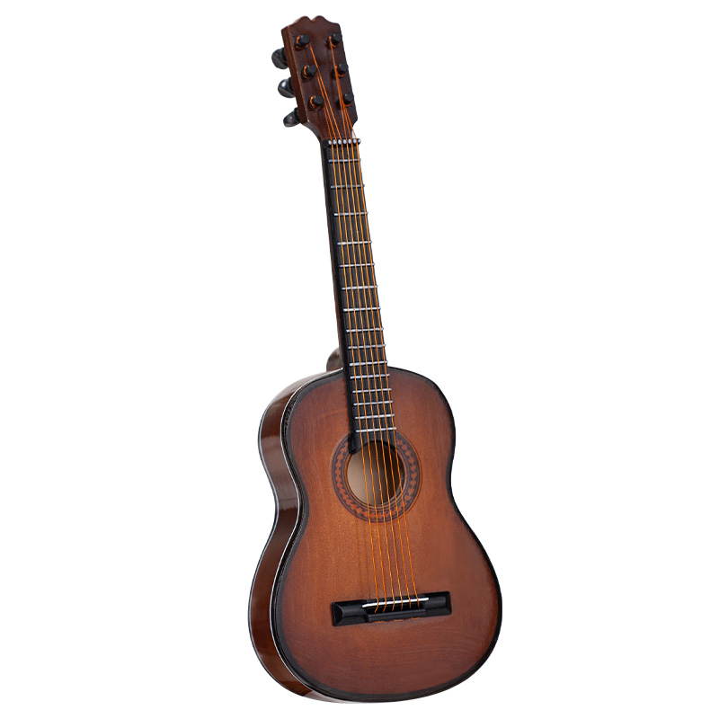 木质民谣迷你吉他乐器模型摆件家具装饰品送男女朋友创意生日礼物