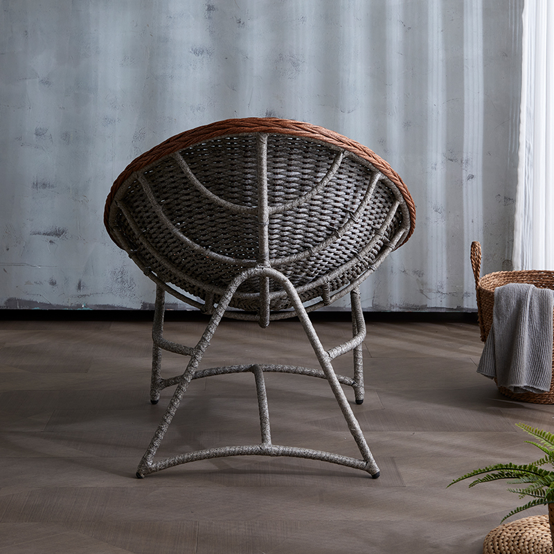 户外藤椅坐垫防水防晒网红沙滩椅休闲躺椅沙发桌椅庭院便携三件套