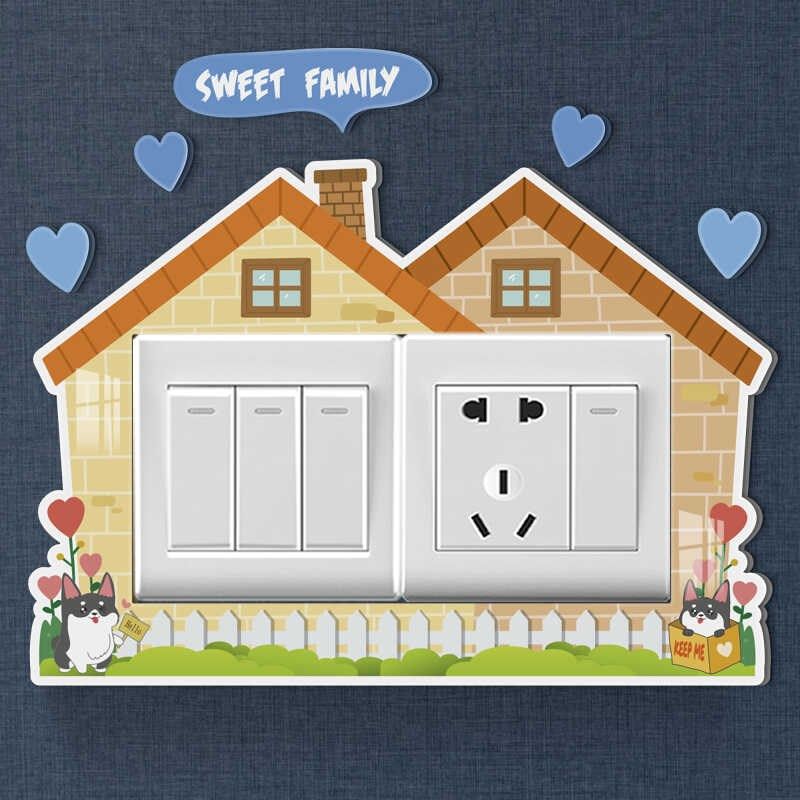 开关装饰墙贴防脏遮丑美化边框套亚克力3d立体家用创意插座保护套,家居饰品,开关贴,淘宝优惠券,粉丝福利购,淘宝优惠卷