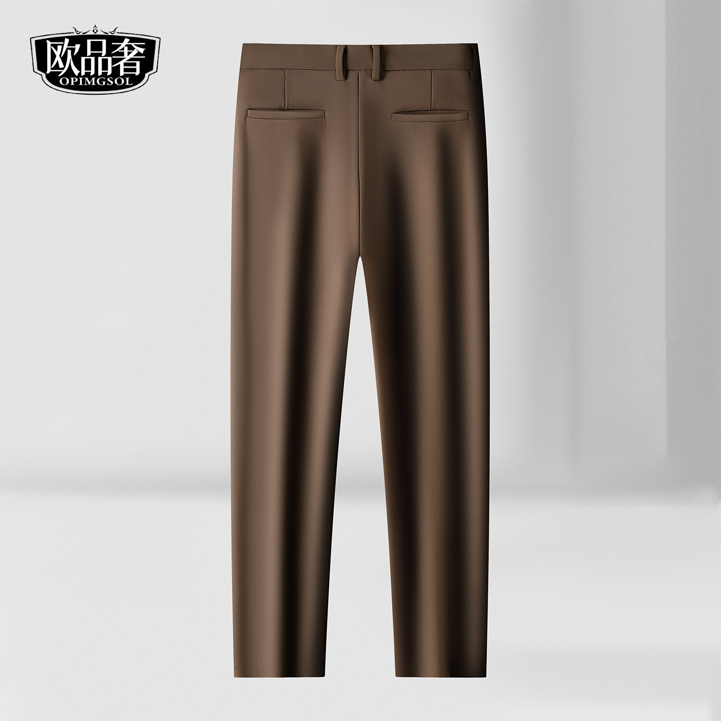 高端休闲西裤男士冬季加绒加厚保暖通勤长裤子新款弹力易打理男裤