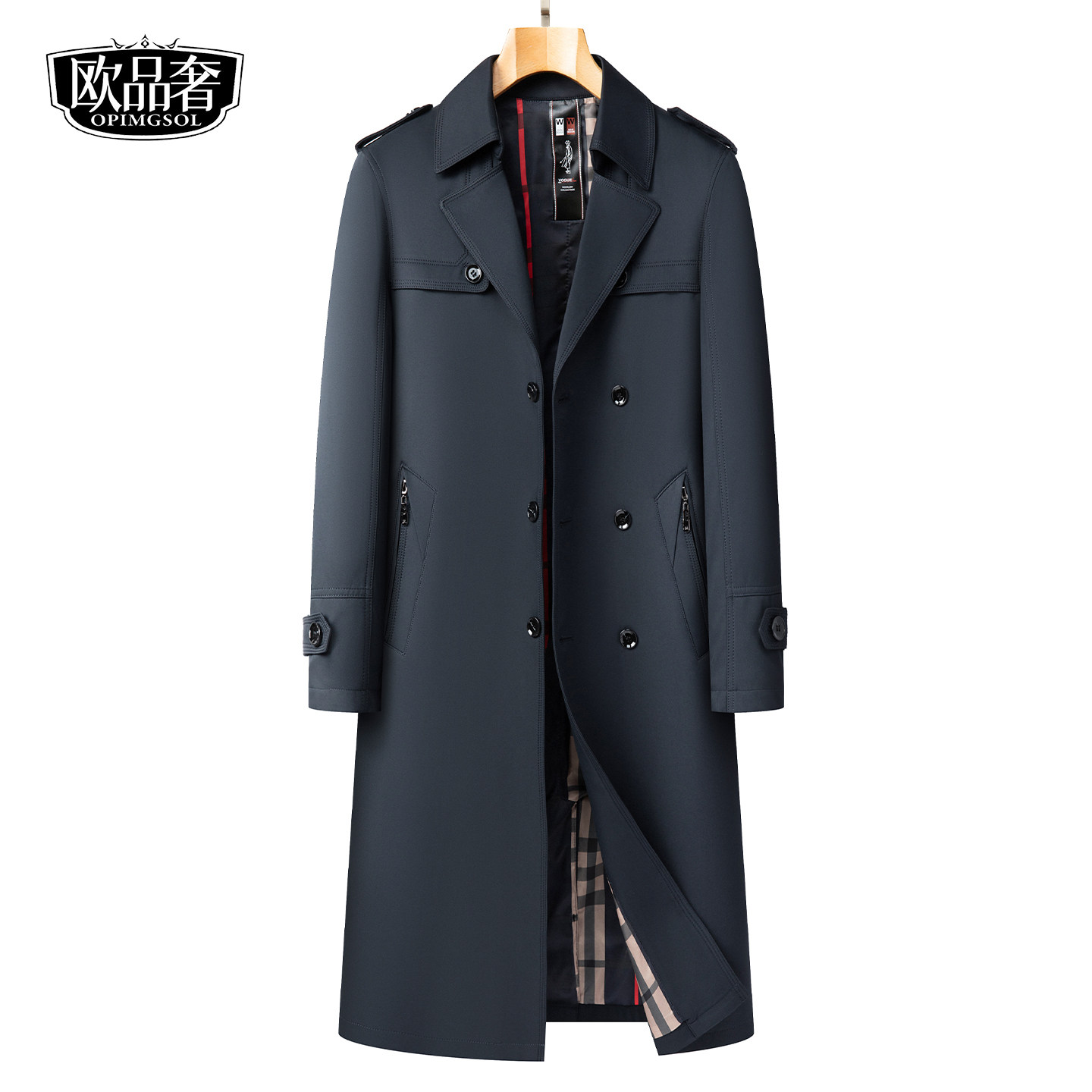 高品质大衣男士中长款过膝英伦风衣2026春秋新款高端时尚防风外套