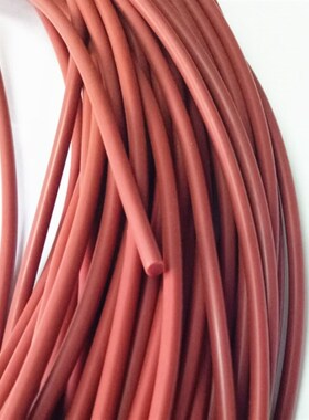 红色硅胶条耐高温O型硅胶密封条实心w圆条1/2/3/4/5/6/8/10/12MM