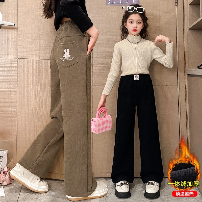 儿童冬新款季宽松阔腿休闲裤