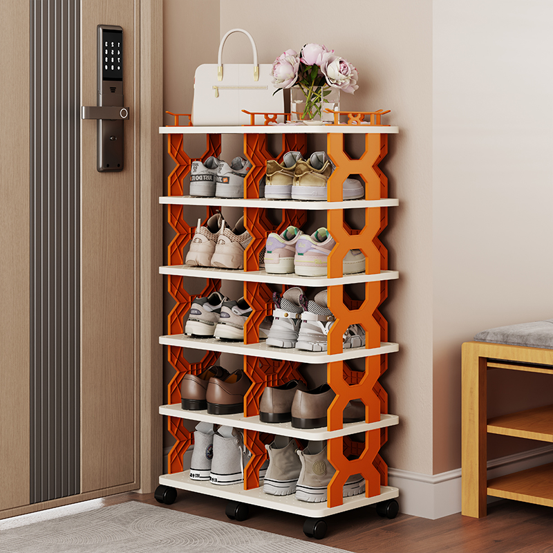双排移动鞋架简易多功能置物架