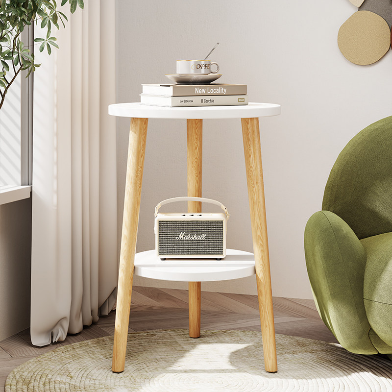 创意迷你茶几小圆桌子简约双层