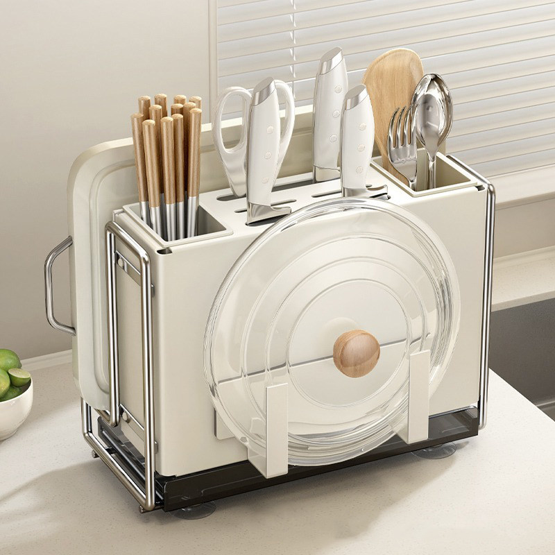 厨房不锈钢刀架置物架多功能壁挂