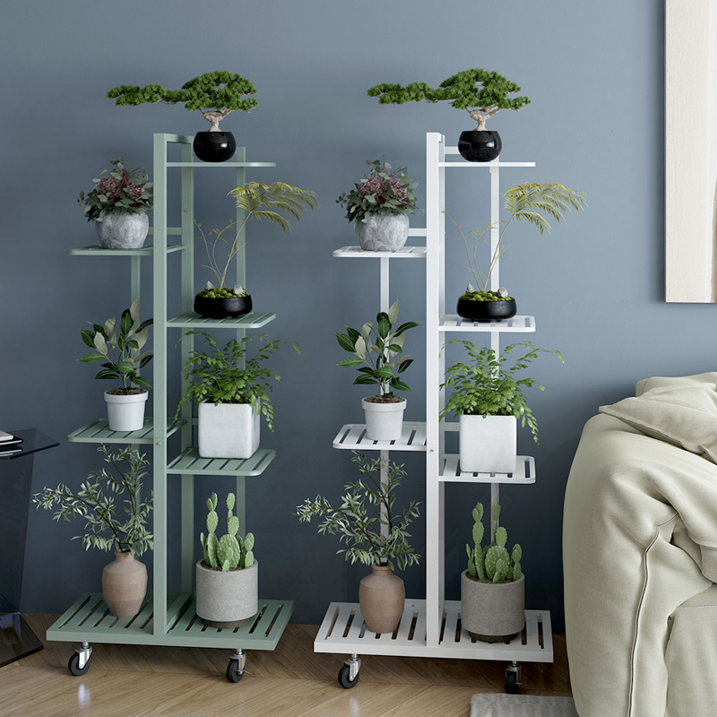 路驼带轮简约铁艺花架