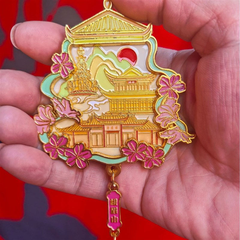 四川峨眉山金属冰箱贴景区景点旅游纪念品可摇摆