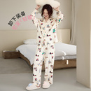 迪士尼卡通秋季 Disney 长袖 女睡衣套装 家居服 开衫 蜜蜂欢乐社