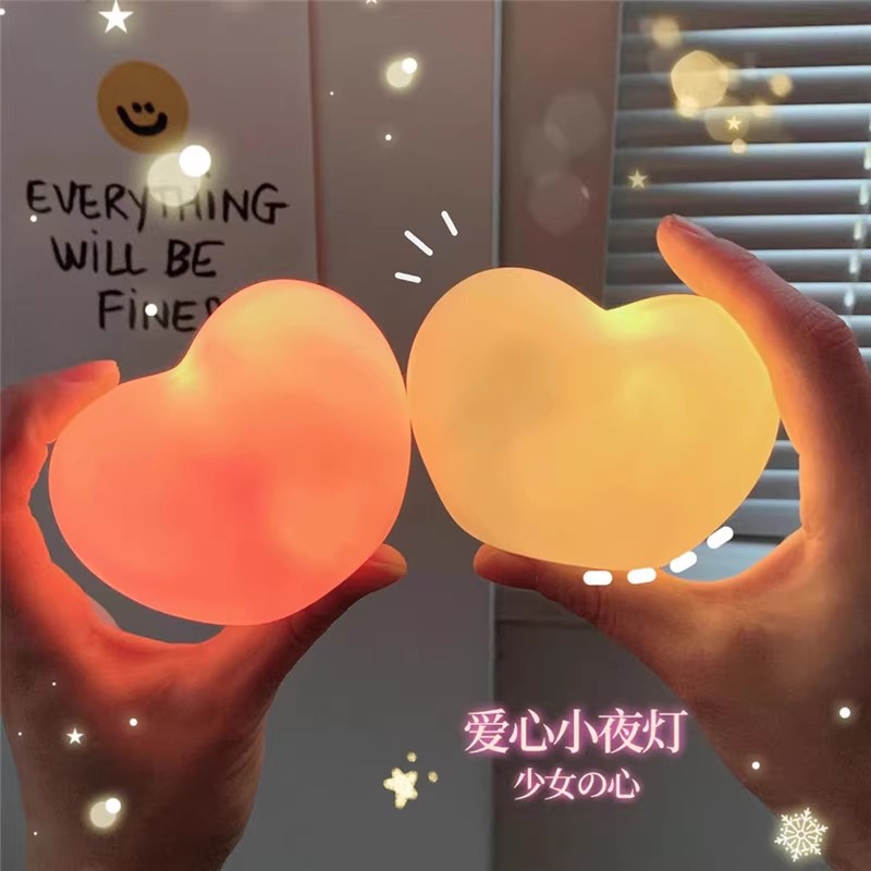 【厉锻新品】ins风爱心灯氛围浪漫小夜灯卧室网红摆件爱心创意七夕节情人节氛围灯表白灯生日礼物拍照氛围灯