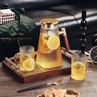 水容器凉水杯大容量果茶壶水瓶冰箱家用 冷水壶玻璃耐高温高颜值装