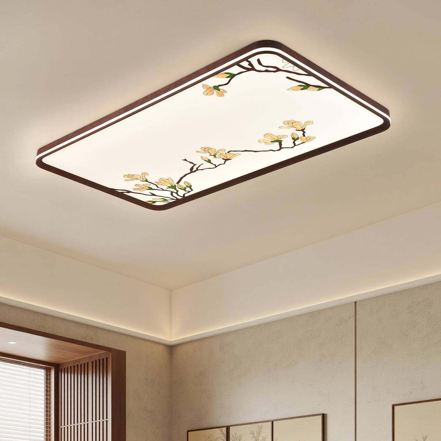 超薄吸顶灯宋式美学中古风客厅风扇灯全光谱茶室书房中式高级主灯